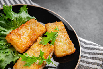 fish sticks fish in batter fresh meal food snack on the table copy space food background rustic top view Pescetarian diet
