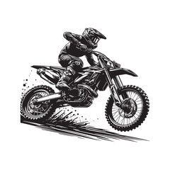 Dirty Bike silhouette  Vector Illustration