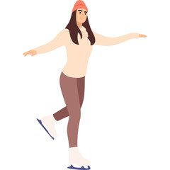 Ice Skater Vector Illustration