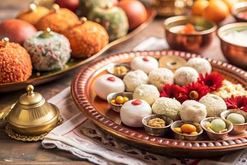 Assortment of Indian Sweets for Diwali