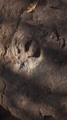 pegada fossilizada de dinossaruo em nioaque, mato grosso do sul 