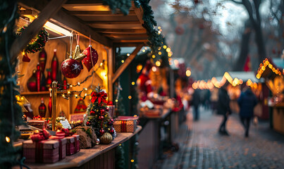 Naklejka premium New Year and Christmas graphic advertising background