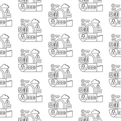 Cybersecurity illustration pattern