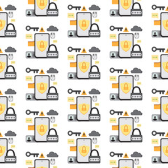 Cybersecurity illustration pattern