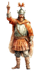 Obraz premium PNG Viking warrior costume adult white background.