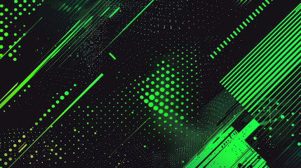black and green halftone background