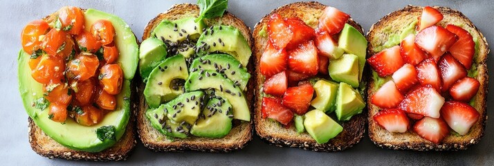 Avocado Toast with Egg, Tomatoes, and Greens