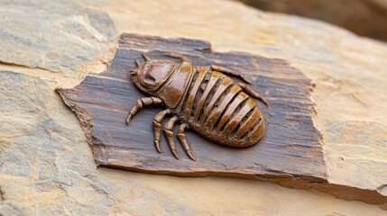 Intricately Carved Wooden Insect Sculpture Artwork