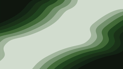 Green paper cut abstract background for backdrop or presentation