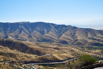 Naklejka premium Uzbekistan landscape. Takhtakoracha