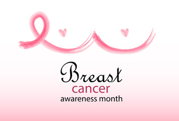 Breast cancer awareness month design template.