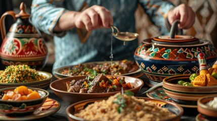 Fototapeta premium A Traditional Middle Eastern Feast