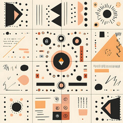 carpet or tile pattern 2D illustrator doodle wallpaper