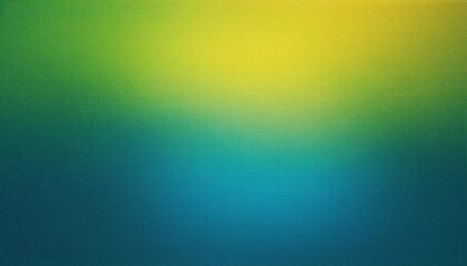 Obraz premium Vibrant Gradient Texture Smooth Transition from Bright Yellow to Cool Blue with Subtle Green Midtones on a Textured Fabric Surface. Grainy Retro Noise Banner Texture Web Design Copy Space