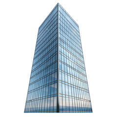Obraz premium Skyscraper with reflective windows, isolated on a transparency background