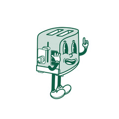 Toaster character illustration