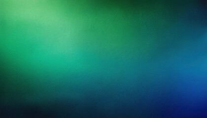 Vibrant Oceanic Gradient. Seamless Blend of Deep Blue and Emerald Green. Grainy Retro Noise Banner Texture Web Design Copy Space