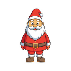 Christmas santa claus Vector art illustration isolated on a white background