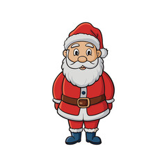 Christmas santa claus Vector art illustration isolated on a white background