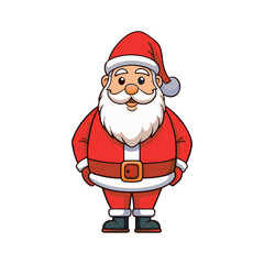 Christmas santa claus Vector art illustration isolated on a white background