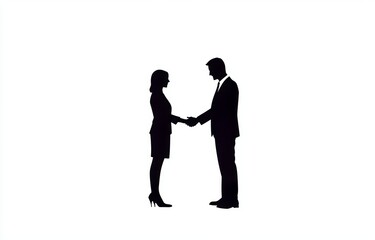 Black and white / modern / flat design / icons / two men are handprinting each other