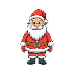 Christmas santa claus Vector art illustration isolated on a white background