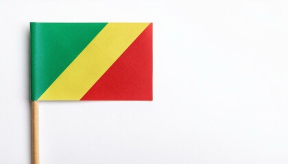 Fototapeta premium 小さな紙のコンゴ共和国の国旗（small paper Congo flag） 