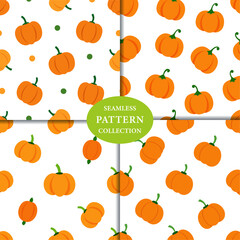 falling pumpkins Seamless Pattern Background