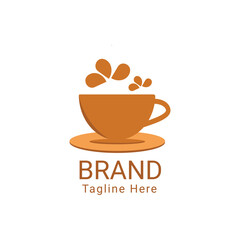 simple logo of a cup with a splash