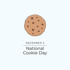 National Cookie Day vector design template good for celebration usage. National Cookie Day design. continuous line drawing. eps 10.