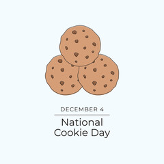 National Cookie Day vector design template good for celebration usage. National Cookie Day design. continuous line drawing. eps 10.
