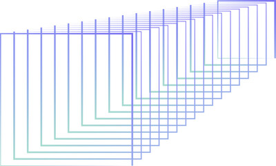Square color blend line gradient technology concept, logo, template, frame