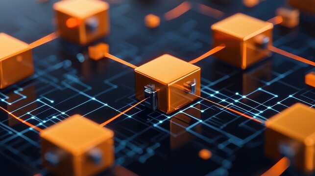 Blockchain scalability showcased as a system expanding and growing to accommodate increasing demand