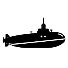 submarine ship silhouette vector illustration black car 