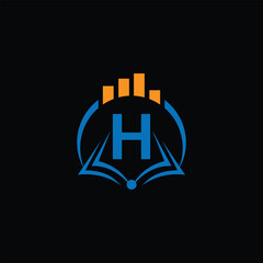 Education And Financial Symbol With Letter H
