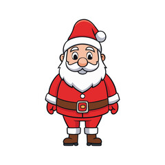 Christmas Santa Claus Vector art illustration isolated on a white background