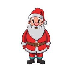 Christmas Santa Claus Vector art illustration isolated on a white background