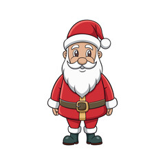 Christmas Santa Claus Vector art illustration isolated on a white background