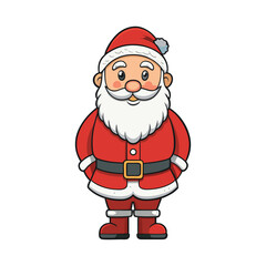 Christmas Santa Claus Vector art illustration isolated on a white background