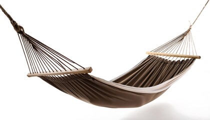 PNG hammock with beige ropes. transparent background
