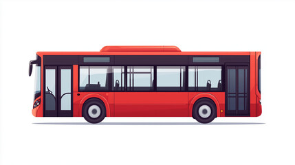 Bus cartoon icon illustration, School bus cartoon vector white background, bus cartoon sticker