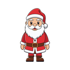 Christmas Santa Claus Vector art illustration isolated on a white background