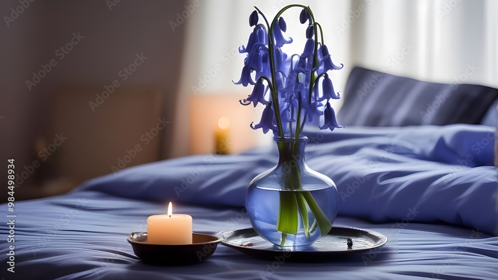 Canvas Prints bluebell on the bed