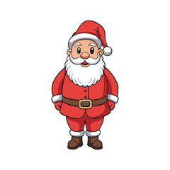 Christmas Santa Claus Vector art illustration isolated on a white background