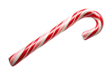 Red and white candy cane with green stripe for christmas
