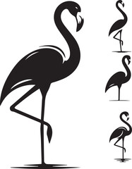 flamingo silhouette set