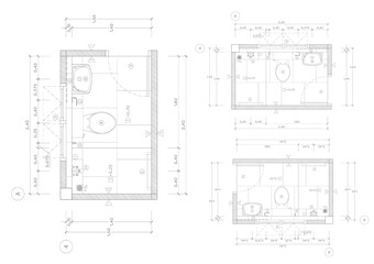 Floor plan designed building on the drawing.