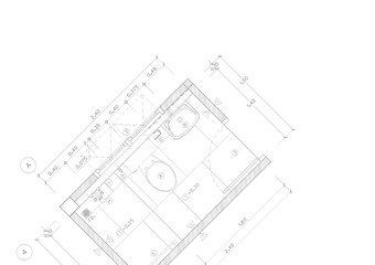 Floor plan designed building on the drawing.