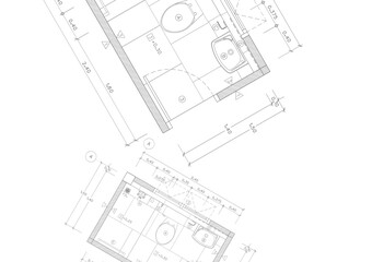 Floor plan designed building on the drawing.