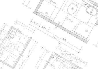 Floor plan designed building on the drawing.